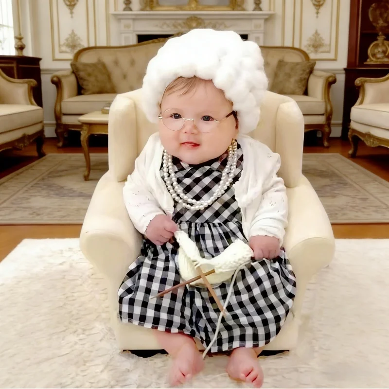 Baby Clothing Outlet - Neugeborenen-Fotografie-Requisiten: Oma-Outfit für Babymädchen, Opa-Kostüm für