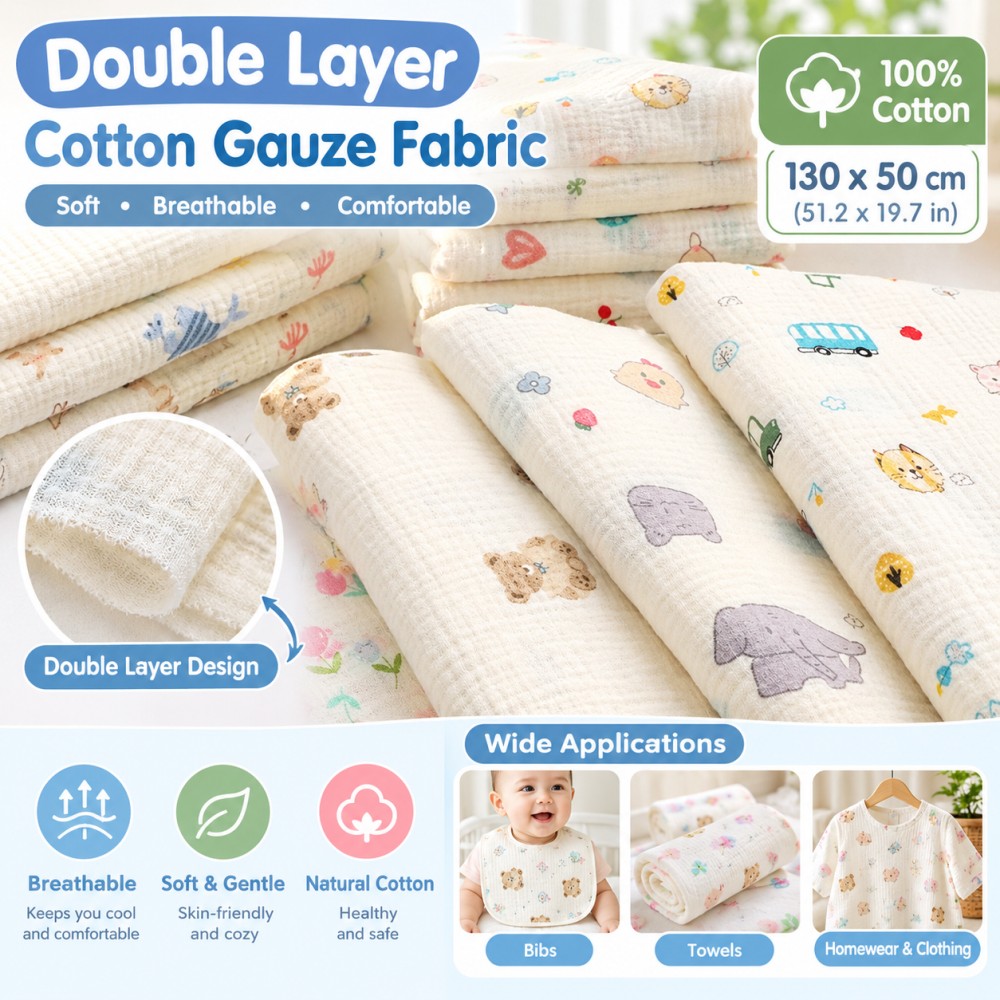 130x50 cm Baumwoll-Doppelschic – Baby Clothing Layers Bewertung und Preis